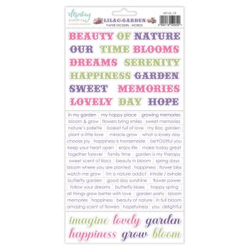 Mintay Papers 6x12 Paper Stickers Lilac Garden Words