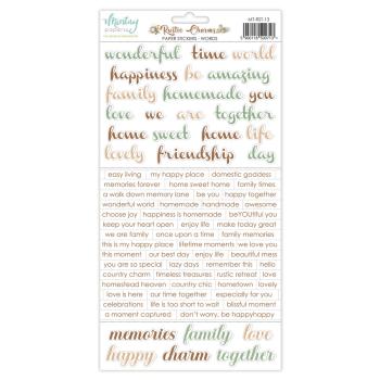 Mintay Papers 6x12 Paper Stickers Rustic Charms Words