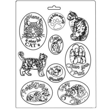Stamperia A4 Soft Mould Cats #483